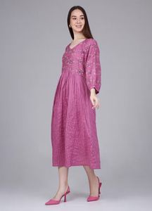 Vestido Midi de Lino Elegante para Mujer, Manga Larga, Cintura Natural, Verano 2026, Casual, Mejor Precio, Siempre a la Moda - Product Image 2