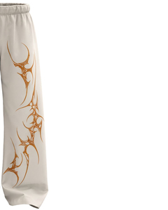 Pantalones Deportivos Holgados con Estampado Tribal Beige Personalizados para Mujer, Pantalones Jogger de Pierna Ancha, Estilo Urbano, Hip Hop, Casual, de Felpa - Product Image 6