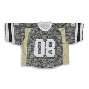 High Quality Rohzen Sports Men's Custom Logo Printed V-neck Short Sleeve American Football Jerseys <b>Mesh</b> Fabric Quick Dry - Product Image 3