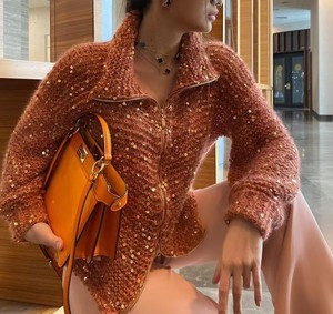 <b>Women's</b> Fashionable Oversized Sweater Long Sleeve Soft <b>Warm</b> Comfortable Loose Fit Casual Pullover Top with Classic Knit Texture - Product Image 4