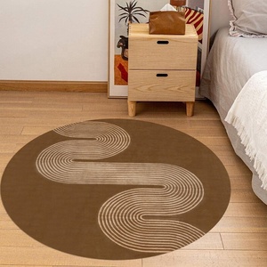 Conception ronde professionnelle de tapis tufté à la main pour le salon de la salle à manger et fabriqué à partir de pure laine - Product Image 3