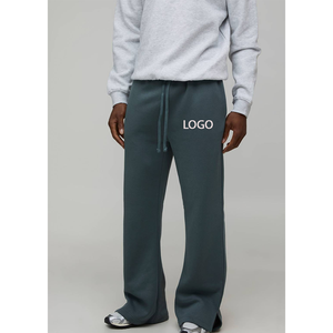 กางเกงวิ่งผู้ชาย OEM ระบายอากาศได้ดี มีเชือกผูกเอว ป้องกันรอยยับ เอวสูง ทรงหลวม ผ้าฟลีซ ปลายขาเปิด - Product Image 1