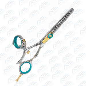 Ciseaux à effiler professionnels en acier inoxydable, 30 dents, double pivot, bleus, à clipser facilement, taille personnalisée - Product Image 4