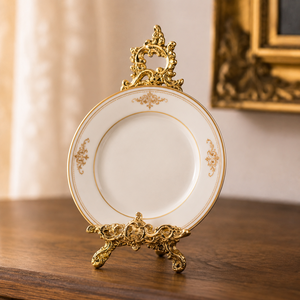 Vintage Brass Display <b>Easel</b> Stand Decorative Plate Holder Book Stand Photo Frame Display Rack Wedding Tabletop Home Hotel Décor - Product Image 2
