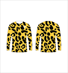 Camiseta de Manga Larga para Hombre, Diseño de Leopardo Amarillo y Negro, Estampado de Guepardo, Cuello Redondo, Estilo Casual, Ropa Deportiva, para Gimnasio y Entrenamiento - Product Image 1