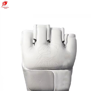 ถุงมือ MMA หนังวัวสีขาว 12 ออนซ์ แบบเปิดนิ้ว พร้อมสายรัดแบบ Hook & Loop สำหรับฝึกซ้อมมวยไทยและมวยสากล - Product Image 5