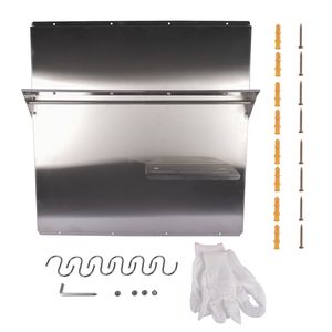 Protezione per Cappa da Cucina in Acciaio Inox 30 X 30,7 Pollici, Schermo Rettangolare con Ripiano Portaoggetti per Uso in Cucina - Product Image 4