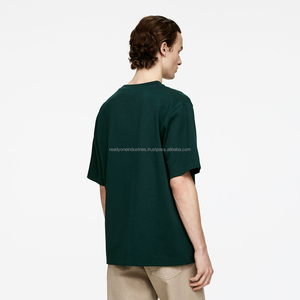 Camisetas de hombre con hombros caídos de talla grande con logotipo de pantalla personalizado de alta calidad - Product Image 4