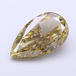Diamant de laboratoire de 3,03 carats, taille poire, marron vif fantaisie, certifié VS1, CVD, diamant en vrac pour la fabrication de bijoux - Product Image 1