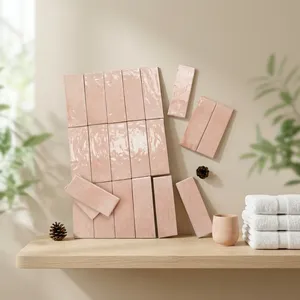 กระเบื้องบุผนังเซรามิกแบบมันเงา ขนาด 300x600 มม. ทนกรด ต้านเชื้อแบคทีเรีย กันลื่น รับประกัน 5 ปี ดีไซน์มินิมอลสำหรับห้องน้ำ - Product Image 3