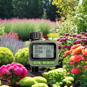 Sensor RF <span class=keywords><strong>de</strong></span> 4 Zonas, Válvula <span class=keywords><strong>de</strong></span> Cierre Analógica <span class=keywords><strong>Solar</strong></span> con Temporizador para <span class=keywords><strong>Riego</strong></span> <span class=keywords><strong>de</strong></span> Césped, Material ABS, Uso en Exteriores - Product Image 1