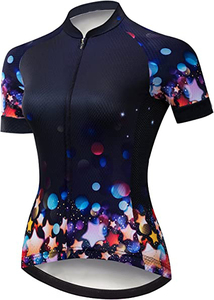 Conjunto de Jersey de Ciclismo para Mujer Weir, Manga Corta, Estampado Galáctico, Ropa de Ciclismo Transpirable con Pantalones Cortos Acolchados - Product Image 4