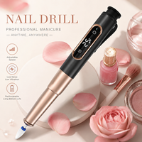 Professionele draadloze elektrische nagelboorpen, oplaadbaar, van aluminium, draagbare nagelvijlmachine voor manicure & pedicure