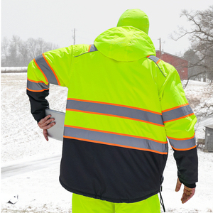 Veste de travail de chantier réfléchissante respirante haute visibilité sur mesure, confortable, imperméable, pour la sécurité routière en extérieur - Product Image 6