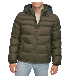 Blouson d'hiver matelassé personnalisé pour homme, en coton, épais et chaud, en toile, grandes tailles, avec patchwork et impression personnalisée - Product Image 4