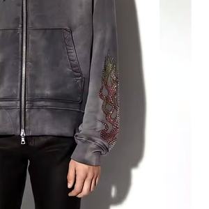 Sudaderas con capucha de hombre lisas personalizadas de algodón 100% hechas en fábrica para invierno resistentes a la decoloración del sol con diseño de logotipo personalizado - Product Image 4