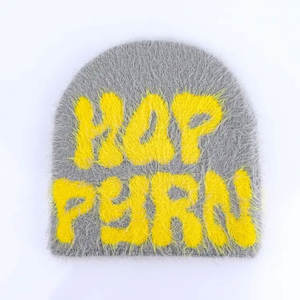 Gorro de Punto de Mohair Acanalado con Logotipo Personalizado al por Mayor, Unisex, Impresión Digital, Estilo Vintage, Invierno, Lujoso, Cálido, con Puño, para Hombre y Mujer - Product Image 1