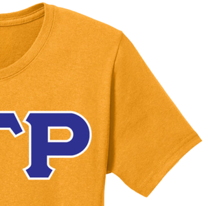 Camiseta Naranja de Manga Corta con Gráfico ETP Azul y Blanco, Cuello Redondo, Informal, de Algodón, Personalizada, Estilo Urbano - Product Image 3