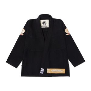 Kimono de BJJ Negro 100% Algodón, Corte Regular, Unisex, Ropa de Artes Marciales para Adultos, Logotipo Bordado Duradero en la Manga Izquierda - Product Image 1
