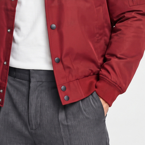Men's Classic <b>Zip</b> <b>Up</b> Bomber Jackets Wholesale Fashion Streetwear Bomber Jacket Men Lightweight Casual Outerwear Bomber Jackets - Product Image 4