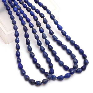 Lapislázuli 5x8mm-7x10mm, cuentas de lágrima briolette, lapislázuli azul natural, piedra semipreciosa facetada, cuentas sueltas en forma de gota para joyería. - Product Image 2