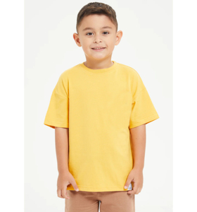 Camiseta Infantil Personalizada, Elegante, de Verano, para Niños y Niñas, Corte Regular, Manga Corta, 100% Fibra de Bambú, Ecológica, Lisa - Product Image 3