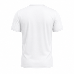 Maillot de football pour homme à col en V, manches courtes, évacuation de l'humidité, blanc, polyester, coupe classique, toutes saisons - Product Image 2