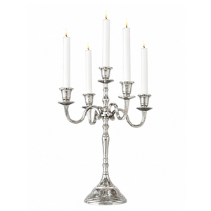 Wholesale 3 Arm <b>Silver</b> Candelabra Metal Candle Holder Elegant <b>Candlestick</b> Stand for Wedding Centerpiece Hotel Table Event Decor - Product Image 2