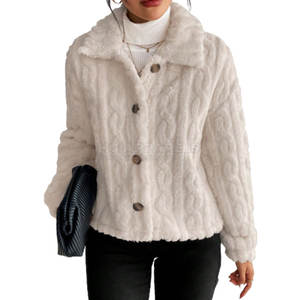 Veste en fourrure d'hiver personnalisée en peluche douce, confort premium, texture lisse, légère, écologique, sensation de chaleur, facile à porter - Product Image 2