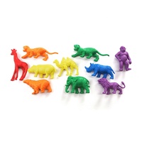 Compteurs d'animaux sauvages 120 pièces 10 formes Jouet de comptage coloré pour enfants Jouet animal Aide à l'apprentissage et à l'enseignement