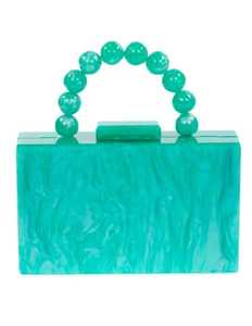 Pochette en résine émaillée faite à la main pour femme, sac à main élégant de créateur, motif hibou, thème ange, cadeau de fête pour mariages et événements. - Product Image 6