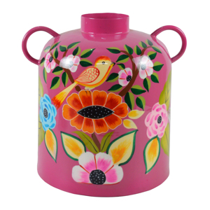 Macetas Negras Pintadas a Mano con Diseños Florales, Hechas a Mano, Ecológicas, Personalizadas, de la Mejor Calidad, Macetas de Hierro con Diseños Pintados a Mano - Product Image 3