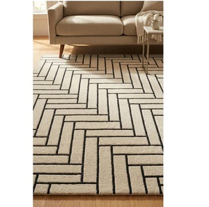 High Quality Modern Geometric Designer Hand Tufted Wool Area <b>Rug</b> with Anti-Skid Backing for Luxury Interiors & Commercial <b>Spaces</b> - Product Image 1