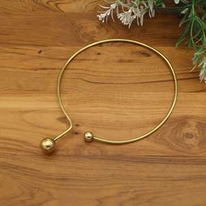 Minimalist Gold Ball Choker <b>Necklace</b> for Women – Geometric Open Collar <b>Statement</b> Jewelry - Product Image 3