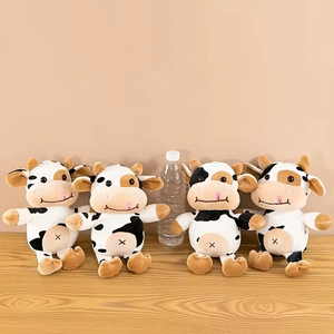 4 piezas de juguetes de peluche de vaca de dibujos animados, juguetes de peluche, juguetes de peluche de vaca, juguetes de peluche bonitos, adornos - Product Image 2