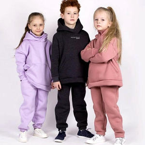 Conjunto de Sudadera con Capucha y Pantalones Cortos para Niñas, Conjuntos Deportivos de Algodón y Felpa, Conjuntos de Sudadera con Capucha y Pantalones Cortos para Niños, Conjuntos Deportivos con Logotipo Personalizado - Product Image 6