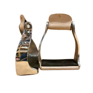 Étriers d'équitation en aluminium torsadés et angulaires, étriers de couleur, étriers gravés, étriers en aluminium - Product Image 1