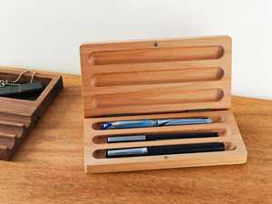 Organizador de Escritorio de Madera Curio Craft CC WDO 26, Forma Rectangular, Hecho a Mano, Minimalista, de un Solo Nivel, Bandeja de Almacenamiento Multiusos para Bolígrafos - Product Image 4