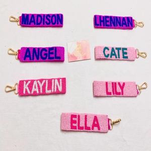 พวงกุญแจลูกปัดข้าวอินเดียแบบถอดได้สายรัดประดับเลื่อมสำหรับเด็กอุปกรณ์เสริมกระเป๋านักเรียน - Product Image 5