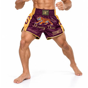 กางเกงมวยไทยสั่งทำสไตล์ไทย พร้อมโลโก้ กางเกง MMA กางเกงมวยสากล ผลิตในปากีสถาน สำหรับขายออนไลน์ - Product Image 5