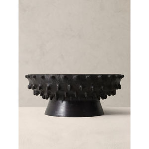 Bols de service de luxe en métal de qualité supérieure, revêtement poudré noir, pour la maison et les centres de table d'hôtel, fabriqués en Inde. - Product Image 1