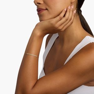 Pulsera de Cadena con Espiga de Diamantes de Oro Amarillo de 14K y Diamantes Cultivados en Laboratorio - Product Image 2
