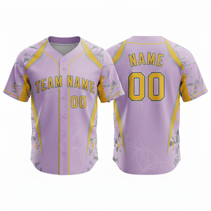 High-Performance Breathable Polyester Sportswear Custom Heat-Transfer Printed Baseball Uniform Adults Plus Size Front custom - Product Image 1