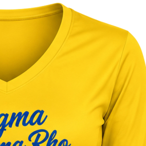 Camiseta de manga larga con letras griegas Sigma Gamma Rho para mujer, cuello redondo, estilo casual, ropa de calle, venta al por mayor - Product Image 5