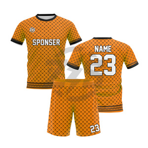 Ensemble de maillot et short de football personnalisé vert par sublimation pour homme, en polyester respirant, avec impression du numéro 23 et du nom Zersia - Product Image 5