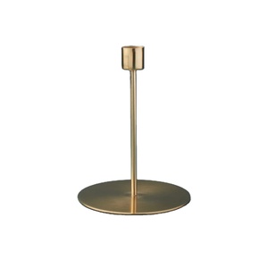 Hot Sale <b>Brass</b> Gold Plated Metal <b>Candlestick</b> Holder Elegant Pillar Candlelight Dinner Stand for Home Christmas Decor - Product Image 1
