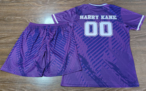 ชุดเสื้อฟุตบอลชายพร้อมกางเกงขาสั้น พิมพ์ลายแบบ Sublimation ชุดฟุตบอลสั่งทำได้ พร้อมชื่อทีมและหมายเลข แห้งเร็ว รับผลิตตามสั่ง ขายส่ง - Product Image 4