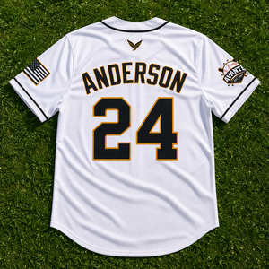 ผู้ผลิตเสื้อเบสบอลแบบสั้นสั่งทำ OEM ผ้าโพลีเอสเตอร์ 100% ระบายอากาศ แห้งเร็ว พิมพ์ลายชื่อและหมายเลขผู้เล่น - Product Image 2