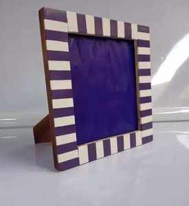 Cadre photo carré bohème en os incrusté, écologique et étanche, fait main, décoration d'intérieur unique, cadeau artistique, présentoir de table - Product Image 5