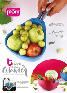 Passoire pliable Anax en ABS avec poignées repliables, panier de lavage pour riz et légumes, compatible micro-ondes, pour la cuisine - Product Image 3